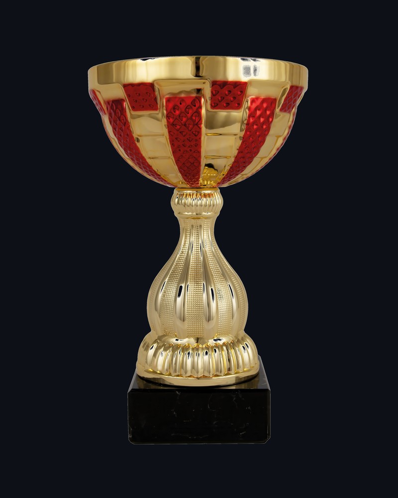 Copa Relieve Oro y Rojo