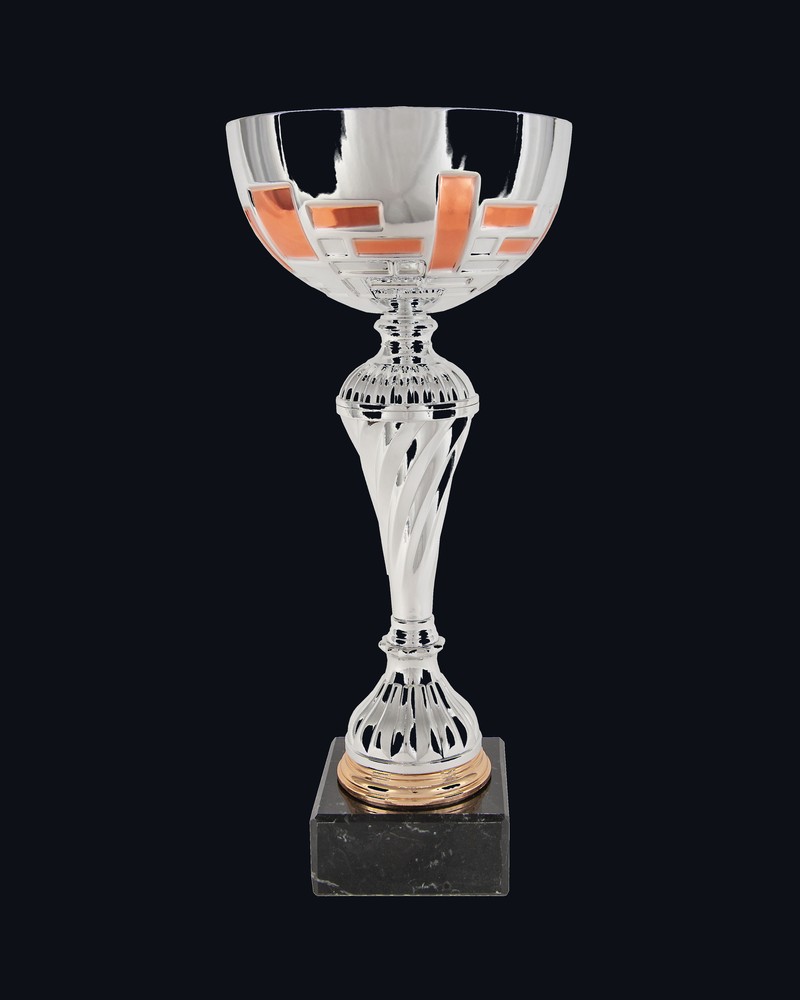 Copa Rectángulos Cobre y Plata