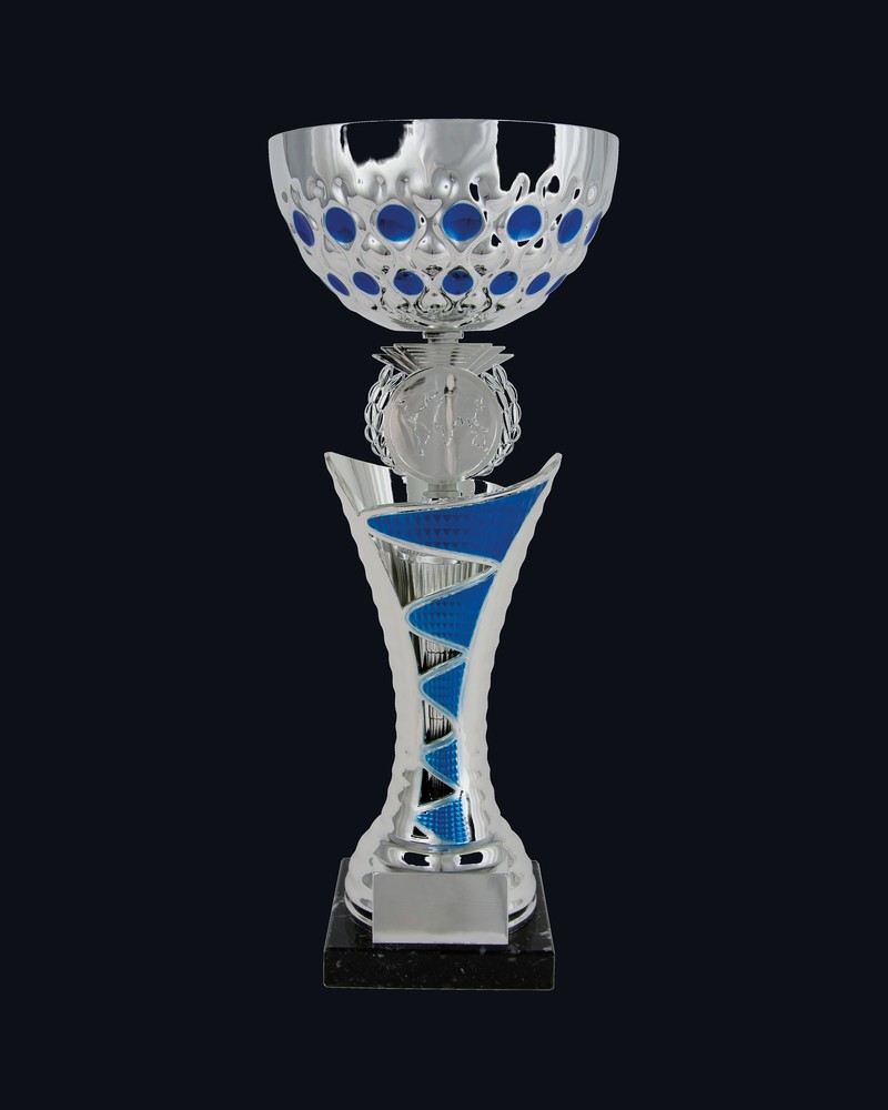 Copa Espiral Plata y Azul
