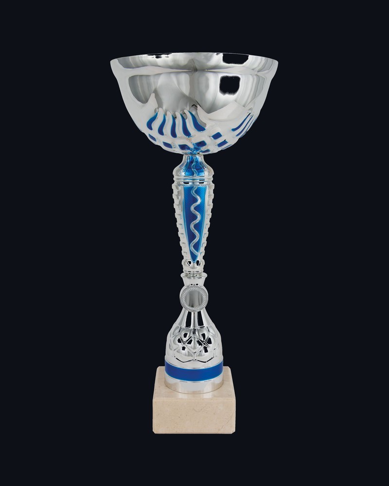 Copa Onda Base Diamante Plata Azul