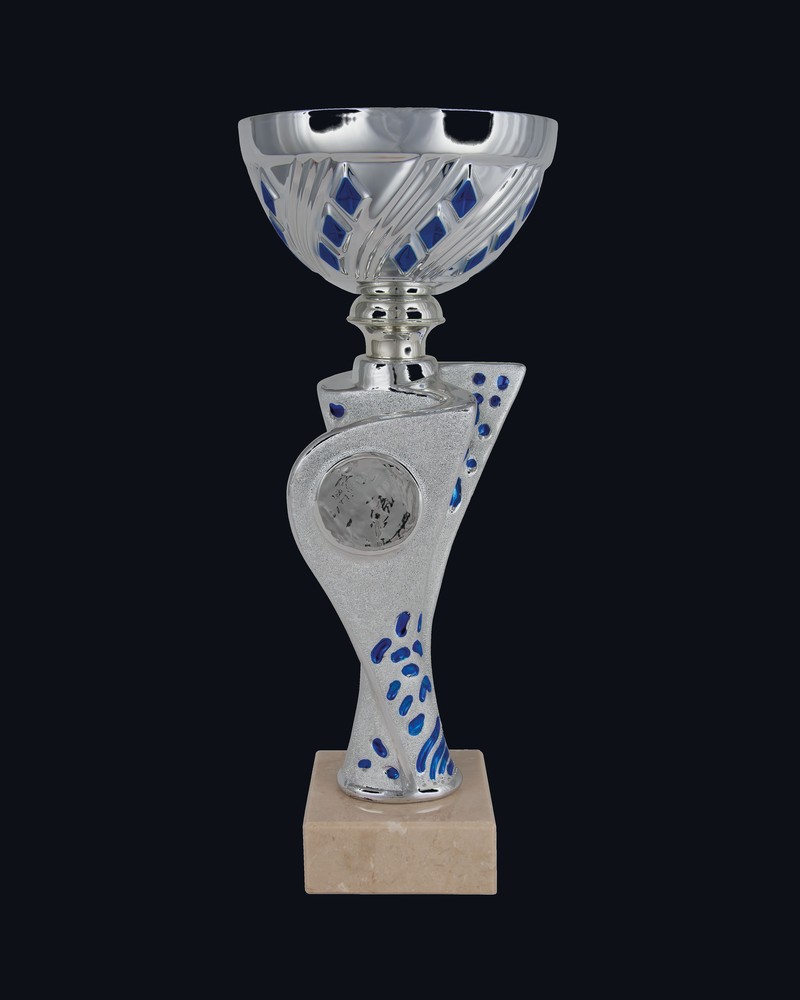 Copa Cerámica Topos Azules