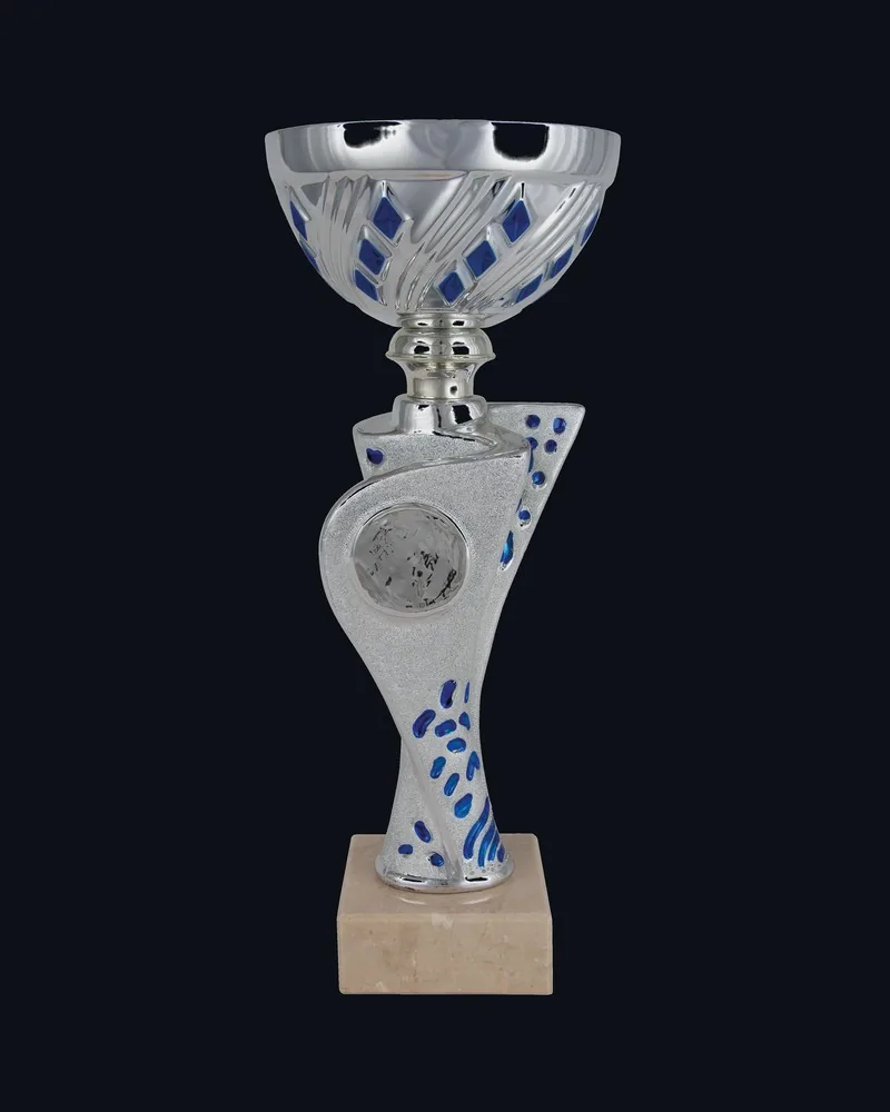 Copa Cerámica Topos Azules