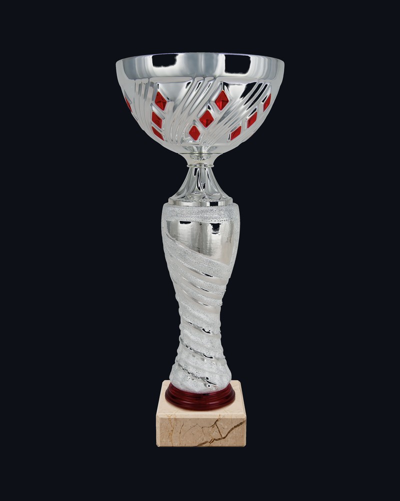 Copa Cerámica Espiral Rombo Rojo