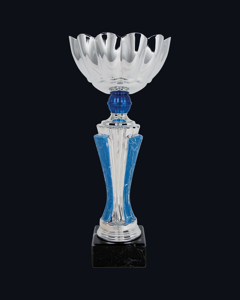 Copa Flor Doble Capa Azul