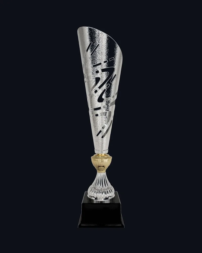 Copa Cono Láser Plata Nudo Oro
