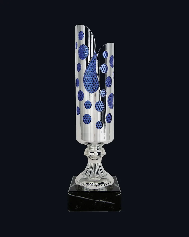 Copa Cilindro Láser Circulos Red Azul