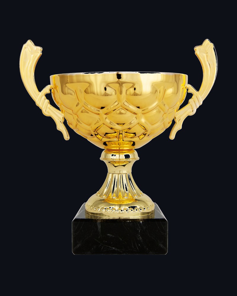 Copa Media Bola con Asas Dorada