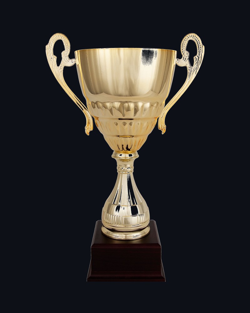 Copa Cono con Asas y Base Dorada