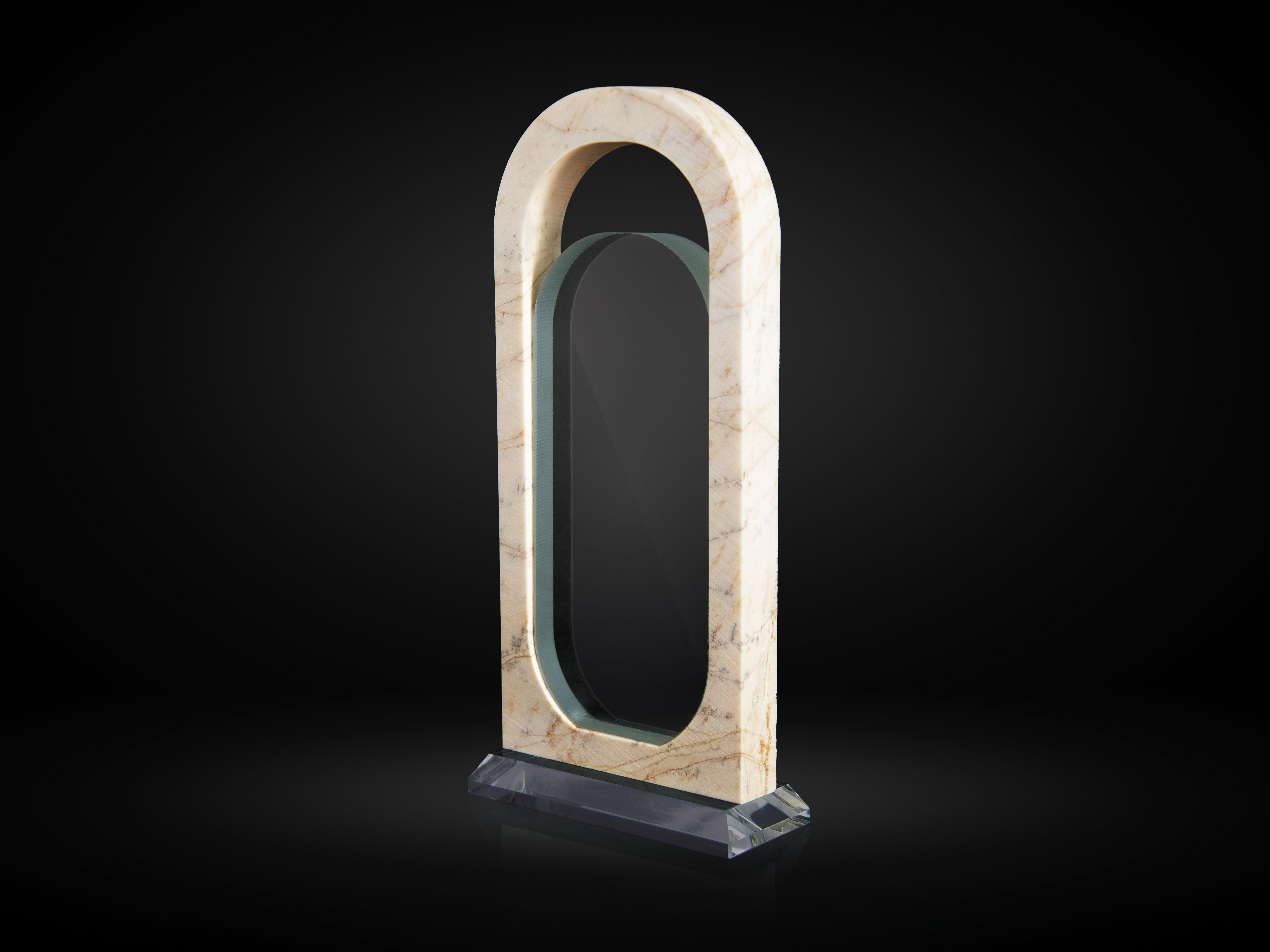 Cristal con Piedra Natural