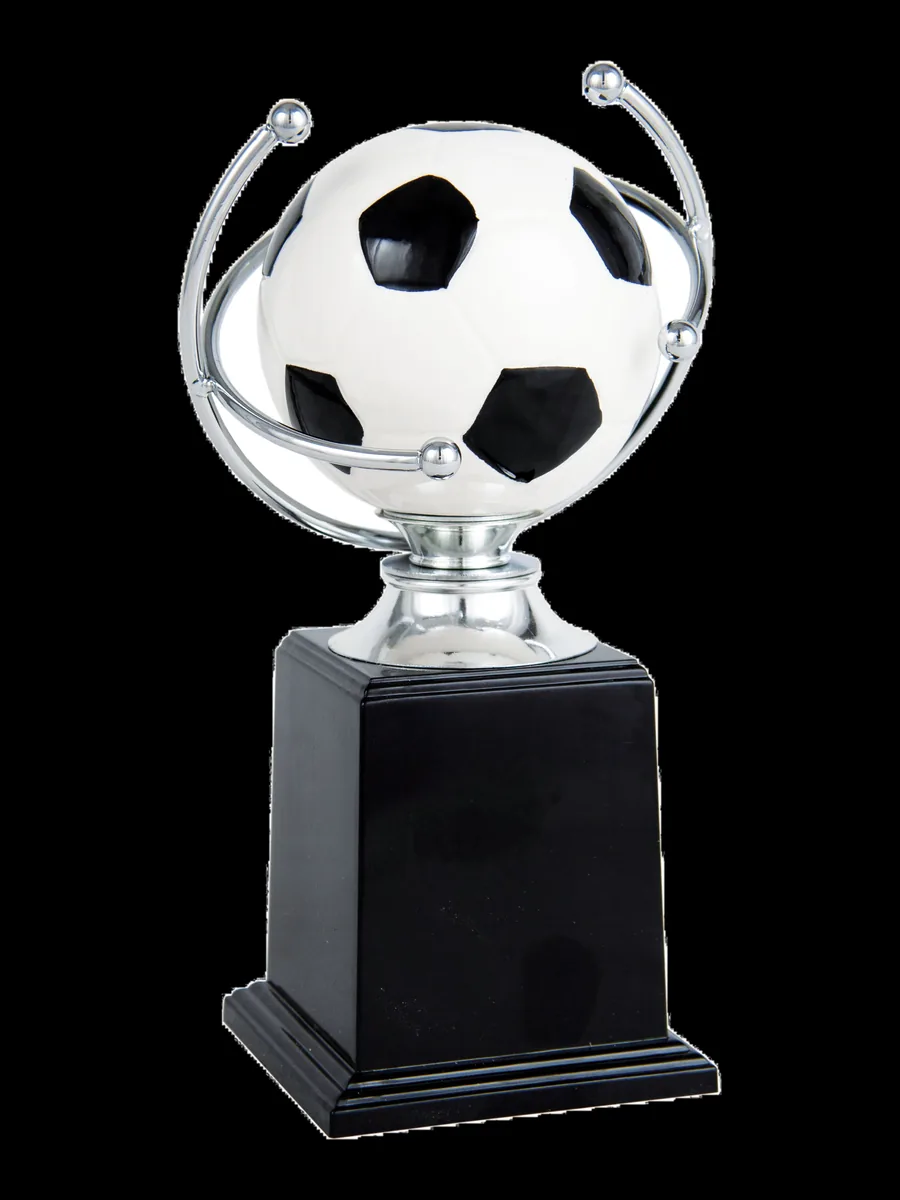 Pelota de fútbol en metal fundido - Vista principal