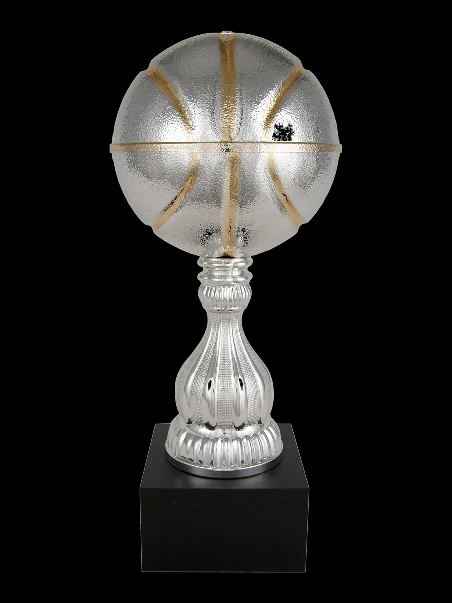 Balón de básquet oro y plateado - Vista principal