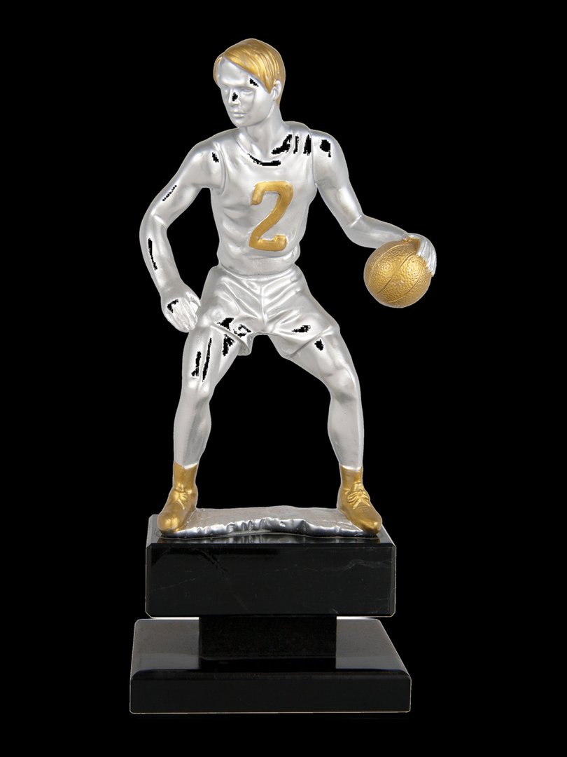 Jugador de básquet plateado y oro - Ref 6526