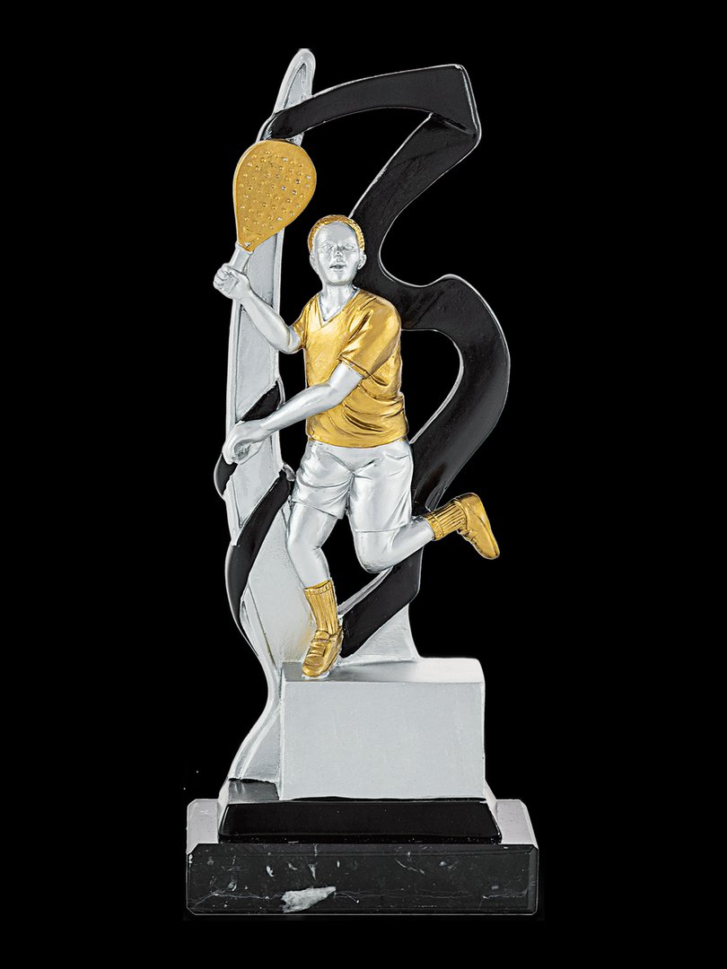 Trofeo de pádel negro y oro - Ref 6542