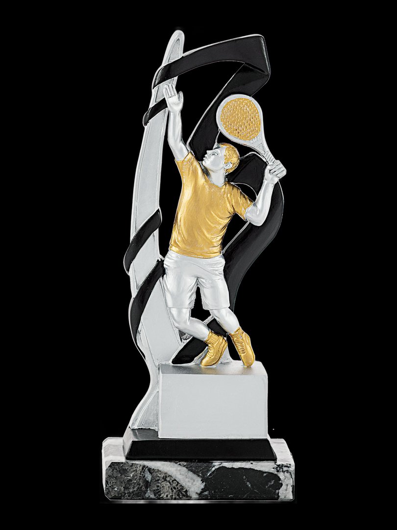 Trofeo de tenis negro y oro - Ref 6549