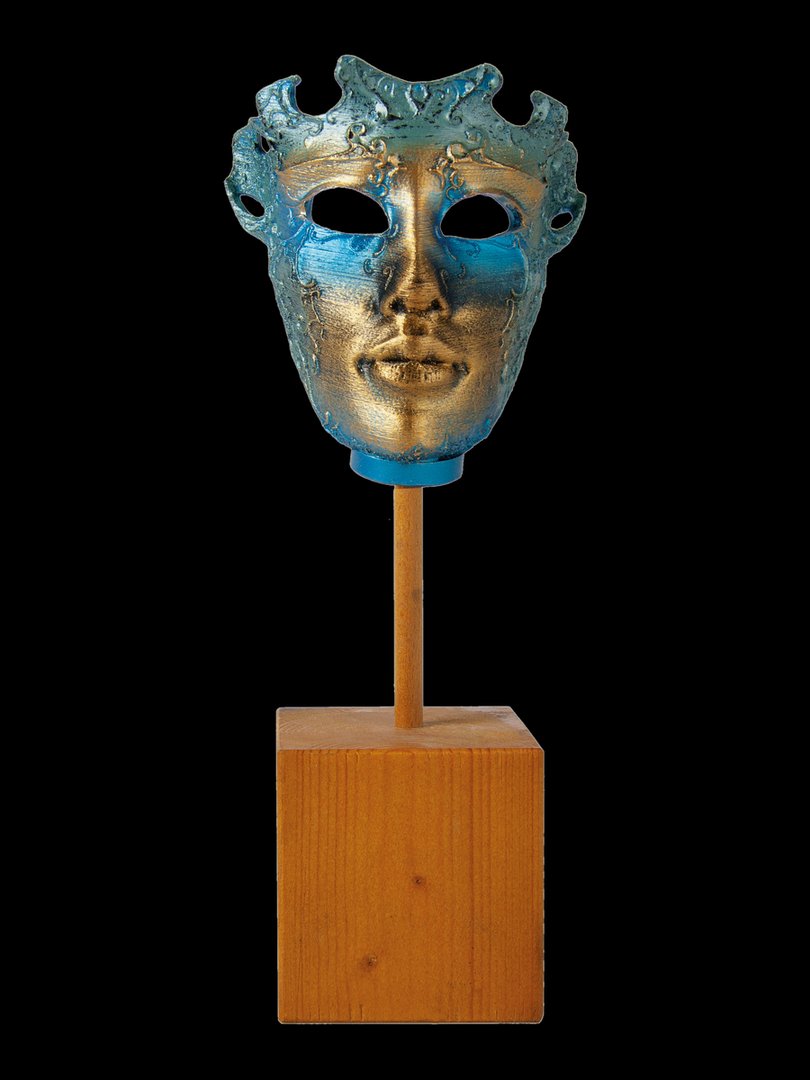 Máscara azul y oro - Ref 6579