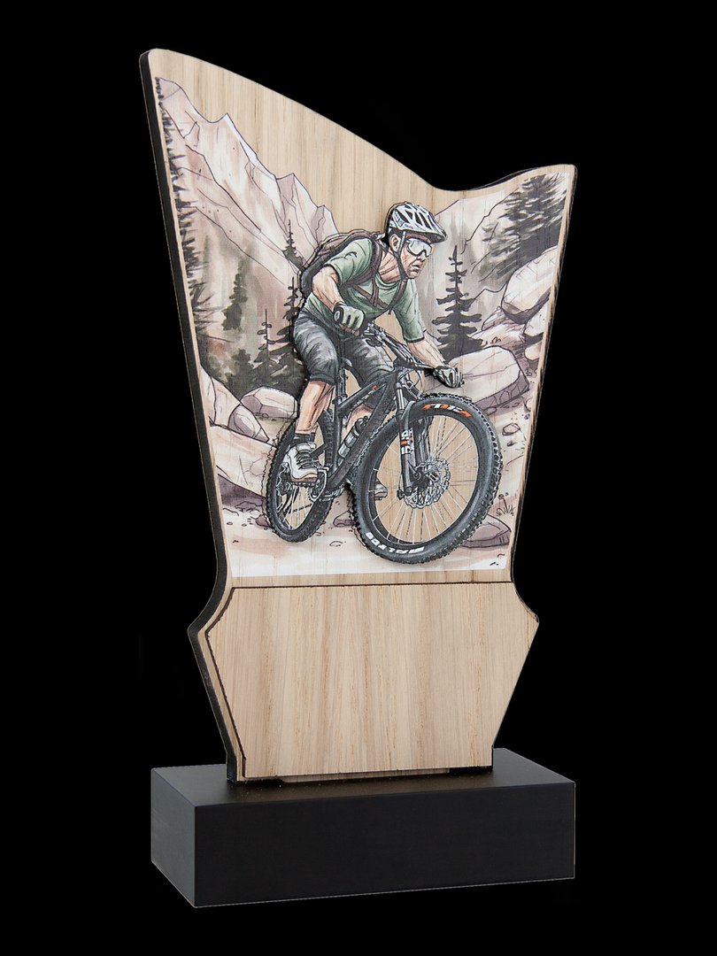 Trofeo de ciclismo en madera - Ref 6607