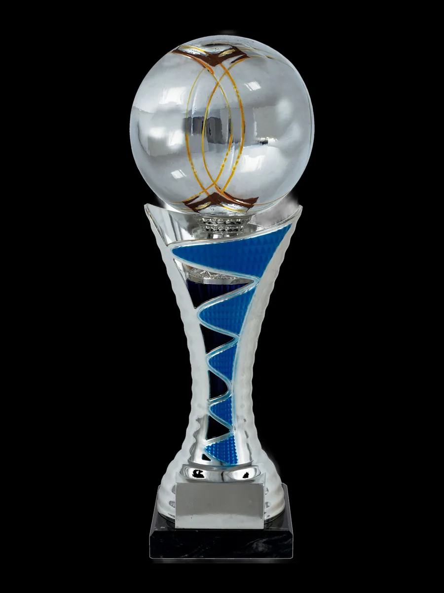 Pelota azul y plateada - Vista principal