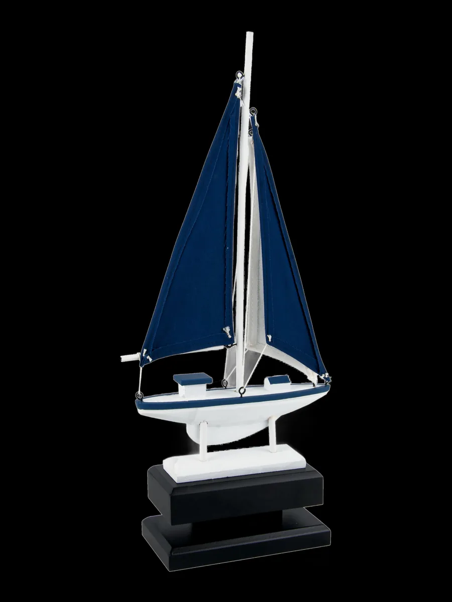 Velero azul y blanco - Vista principal