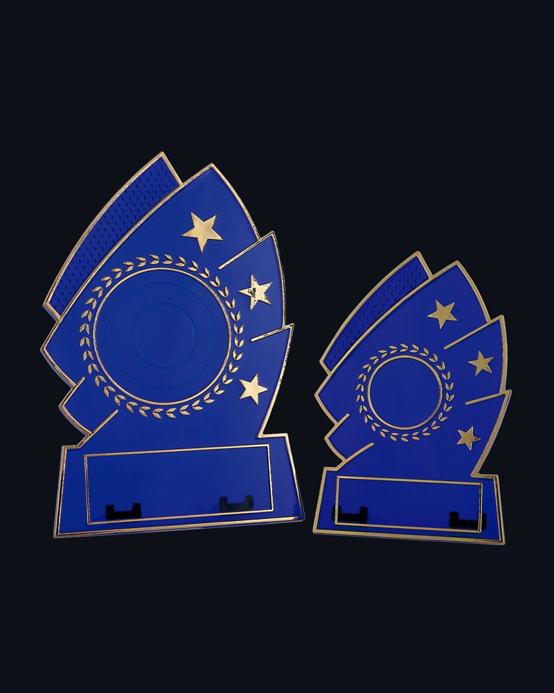 Placa Portadiscos Estrellas Azul