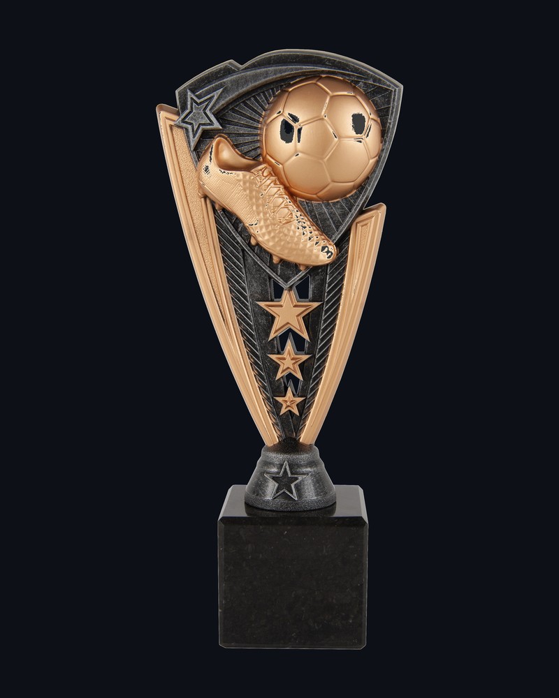Trofeo Fútbol Plano Oro y Plata